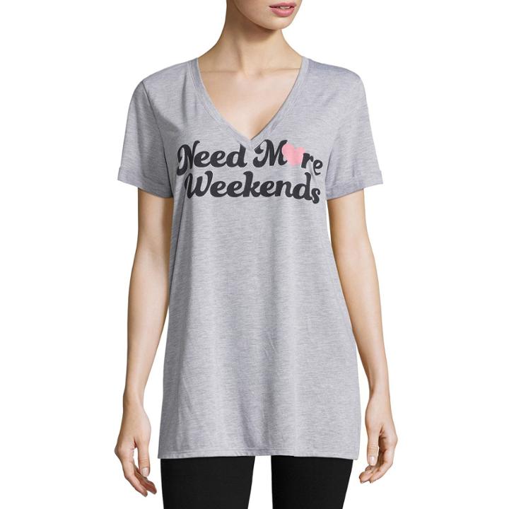 Lace Back Graphic T-shirt- Juniors