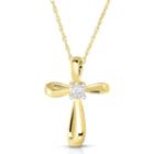 Trumiracle 1/10 Ct. Diamond Cross Pendant Necklace
