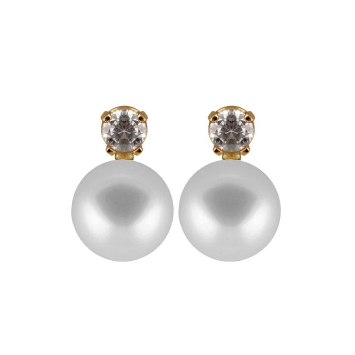 1/5 Ct. T.w. Round White Pearl 14k Gold Stud Earrings