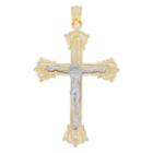 Religious Jewelry Unisex 14k Gold 14k Two Tone Gold Cross Pendant