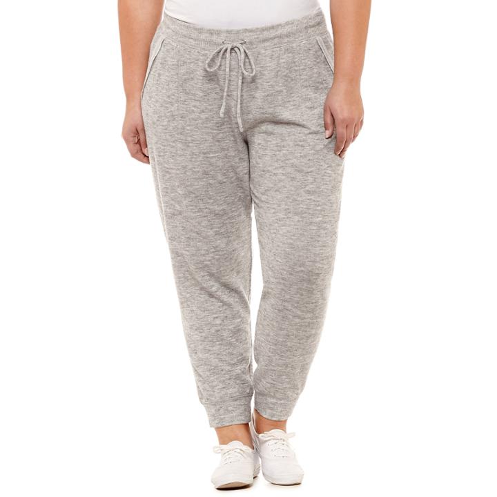 Liz Claiborne Space Dye Slim Jogger Pant- Plus