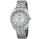 Burgi Womens Silver Tone Strap Watch-b-145ss