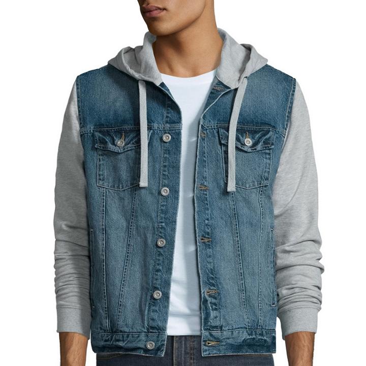 Arizona Long-sleeve Hooded Denim Jacket