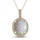 Womens 1/8 Ct. T.w. Lab Created Multi Color Opal Pendant Necklace