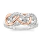Infinity Promise 1/10 Ct. T.w. Diamond Two-tone Infinity Ring