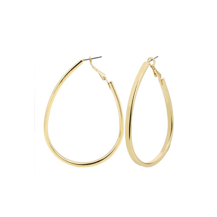 Worthington Gold Oblong Hoop Earrings