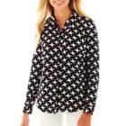 Liz Claiborne Long-sleeve Button-front Blouse - Petite