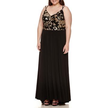 Social Code Sleeveless Sequin Evening Gown-juniors Plus