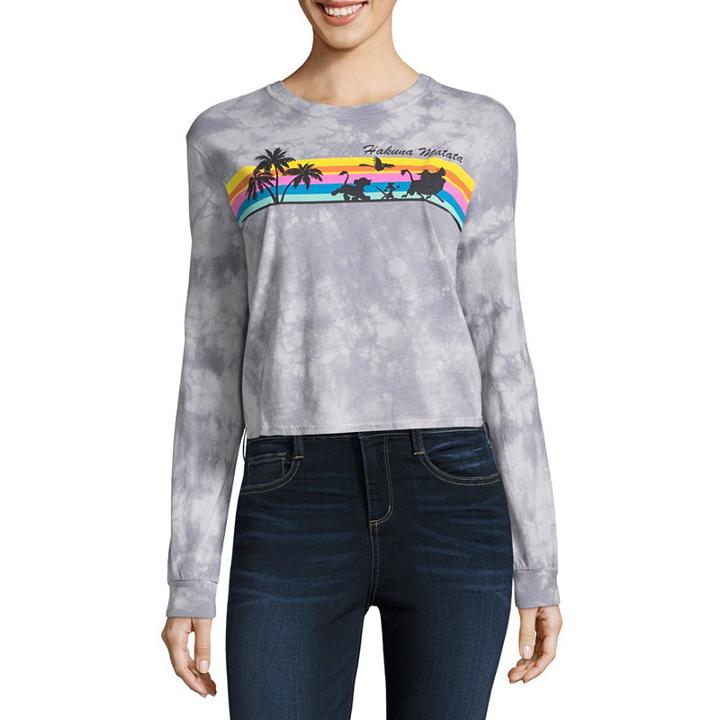 Long Sleeve Hakuna Matata Graphic Boxy Tee- Juniors