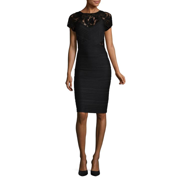 Scarlett Short Sleeve Sheath Dress-tall