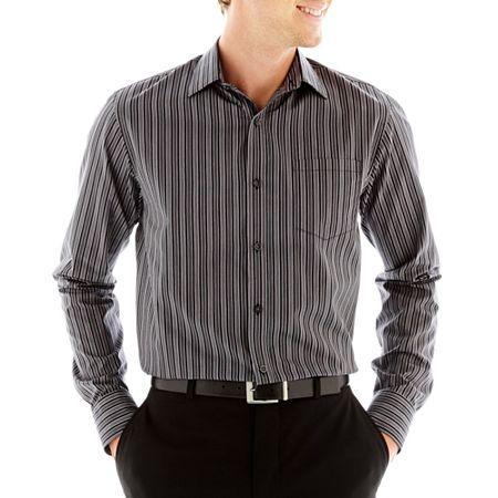 Claiborne Striped Long-sleeve Button-front Shirt