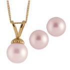 Womens White Cultured Akoya Pearls Pendant Necklace