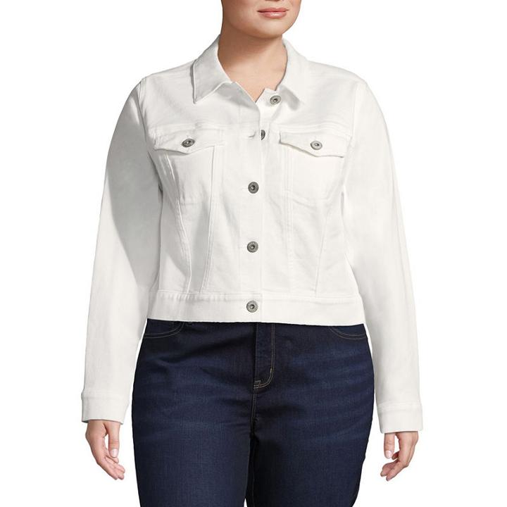 Arizona Crop Denim Jacket-juniors Plus