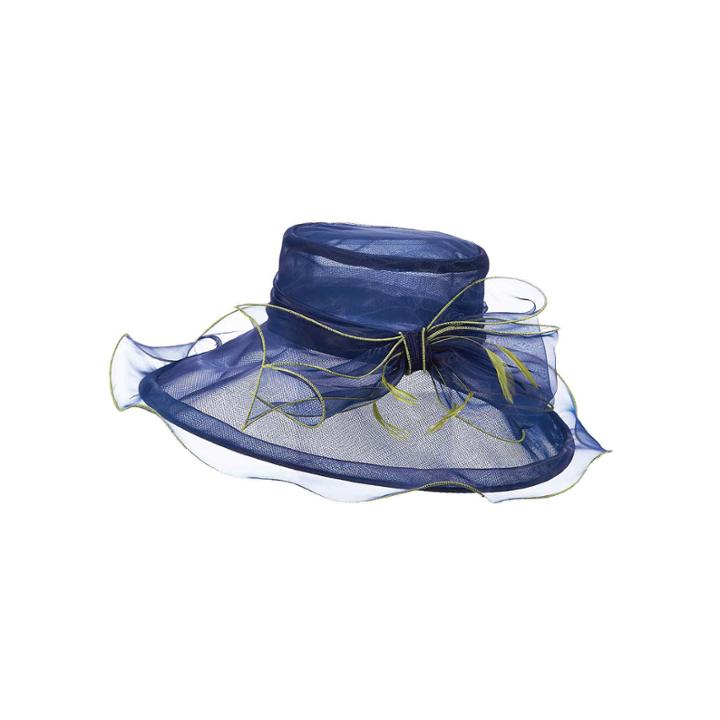 Scala™ Organza-trimmed Sinamay Hat