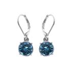 Gloria Vanderbilt Blue Crystal Silver-tone Drop Earrings
