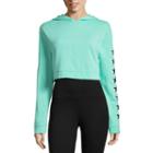 Flirtitude Long Sleeve Cropped Star Hoodie - Juniors