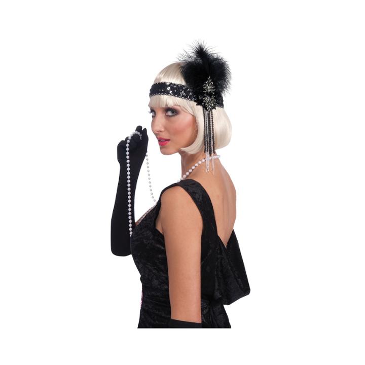 Flapper Deluxe Headband Black/silver