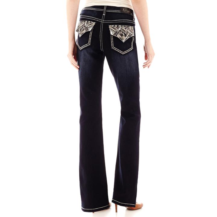 Love Indigo Back Flap Pocket Jeans- Petite