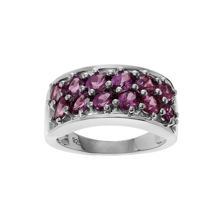 Genuine Rhodolite Sterling Silver Ring