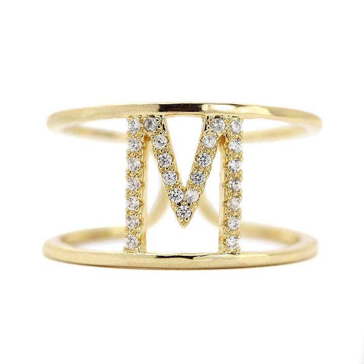 Sparkle Allure Adjustable Gold M Band