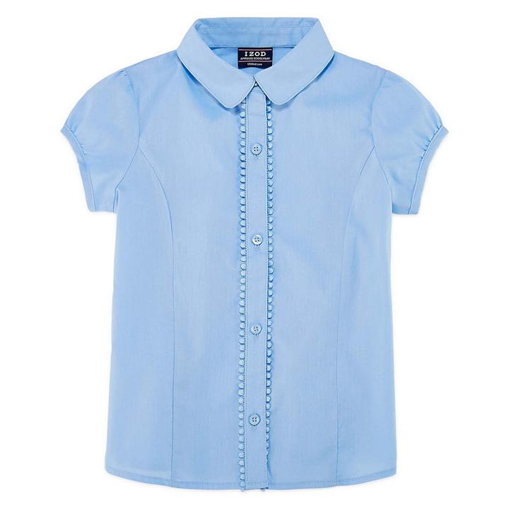 Izod Exclusive Short Sleeve Button-front Shirt Preschool 4-6x