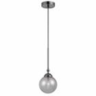 Wooten Heights 15.3 Height Glass Pendant With Canopy In Gun Metal