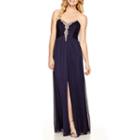 One By Eight Strapless Beaded Formal Gown