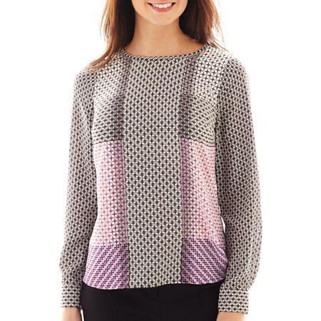Worthington Long-sleeve Blouse