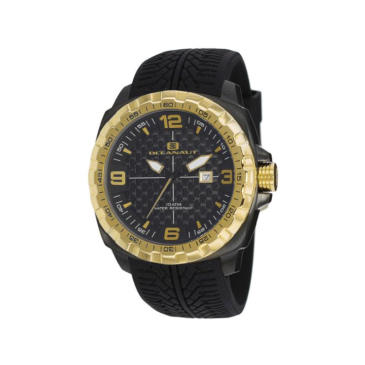 Oceanaut Mens Black Strap Watch-oc1112
