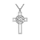 Personalized Sterling Silver Monogram Cross Pendant Necklace