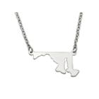 Personalized Sterling Silver Maryland Pendant Necklace