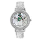 Holiday Whimsy Womens Silver Tone Strap Watch-18117