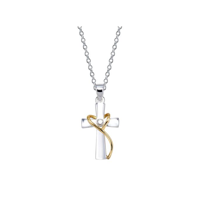 Footnotes White Cubic Zirconia Pendant Necklace