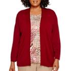 Alfred Dunner Villa D'este 3/4-sleeve Ruffle Layered Sweater - Plus