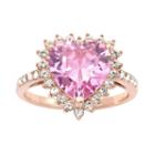 Sparkle Allure Sparkle Allure Womens 5 1/2 Ct. T.w. Pink Brass Cocktail Ring