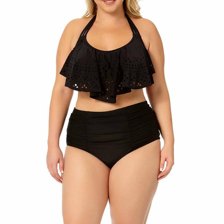 Arizona Flounce Swimsuit Top-juniors Plus