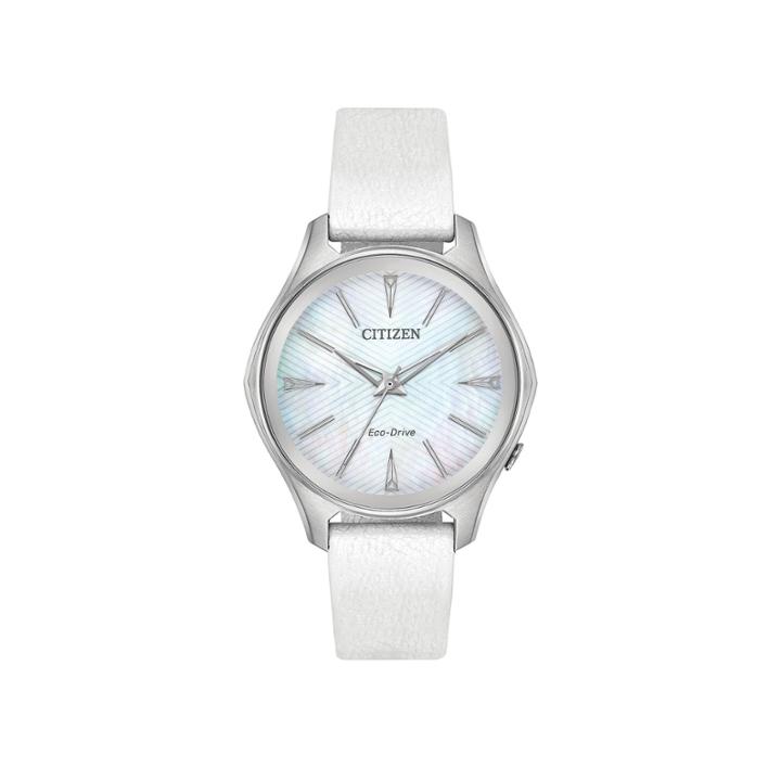Citizen Womens White Strap Watch-em0598-01d