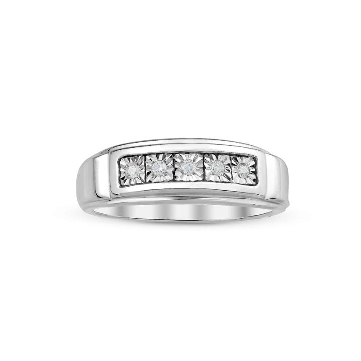 Mens Diamond Accent Sterling Silver Ring