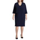 Maya Brooke Long Sleeve Beaded Jacket Dress - Plus