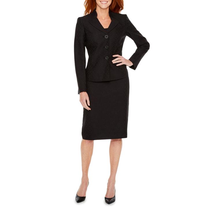 Le Suit Jacquard Skirt Suit