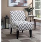 Parma Gray Chevron Slipper Accent Chair