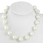 Monet Jewelry Womens Clear Simulated Pearls Collar Necklace