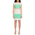Studio 1 Sleeveless Lace Stripe Sheath Dress