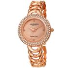 Akribos Xxiv Womens Rose Goldtone Strap Watch-a-1050rg