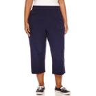 Made For Life Woven Workout Shirred Leg Capris Plus
