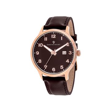 Christian Van Sant Mens Brown Strap Watch-cv9811