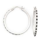 Diamond Fascination&trade; Black & White 34.2mm Hoops