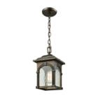 Stradelli 1-light Outdoor Pendant In Hazelnut Bronze With Clear Water Glass
