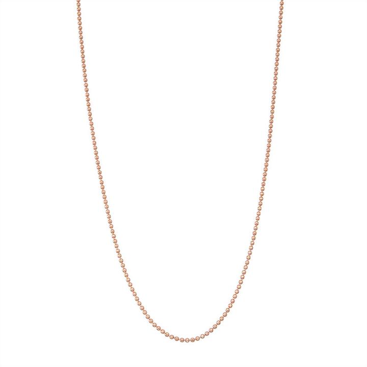 14k Rose Gold Over Silver Solid Cable 18 Inch Chain Necklace