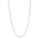 14k Rose Gold Over Silver Solid Cable 18 Inch Chain Necklace